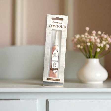 Contour Liner 3D Rose Gold Stamperia 20ml για ανάγλυφα σχέδια σε χειροτεχνίες, decoupage και mixed media.
