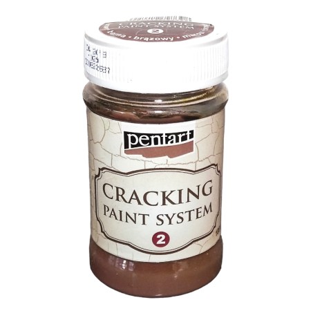 Cracking Paint System Step 2 - Pentart 100ml  - Brown