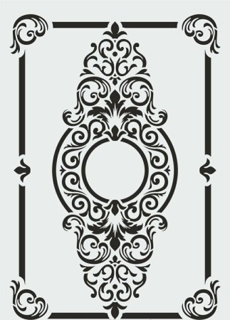 Stencil με πλαίσιο και σχέδιο 50x35cm 