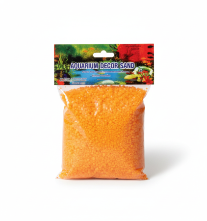 Στοίβα από Πορτοκαλί   διακοσμητική χρωματιστή άμμο σε λευκό φόντο