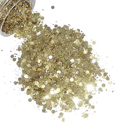 Χρυσόσκονη Glitter Flakes Gold Iridescent 20g για χειροτεχνίες, mixed media και scrapbooking.