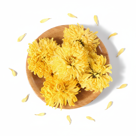 Συσκευασία με αποξηραμένο λουλούδι χρυσάνθεμο σε απόχρωση κίτρινη, 30 γραμμαρίων, ιδανικό για χειροτεχνίες.