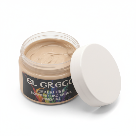 Πολυχρηστικό χρώμα κιμωλίας Chalk Fuse σε μπεζ απόχρωση, ιδανικό για χειροτεχνίες και αναπαλαίωση επίπλων, 110ml.