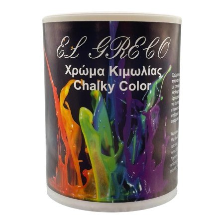 Δοχείο με χρώμα κιμωλίας El Greco Chalky Color με πολύχρωμες πιτσιλιές