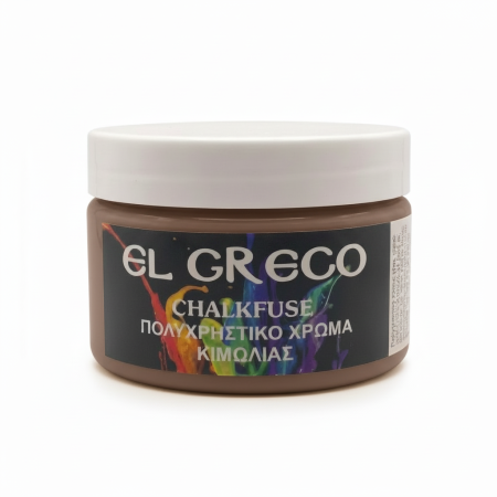 El Greco Chalk Fuse Πολυχρηστικό Χρώμα Κιμωλίας Brown Van Dycke 110ml