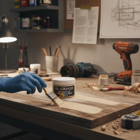 Συσκευασία Chalk Fuse πολυχρηστικού χρώματος κιμωλίας σε απόχρωση ivory, 110ml από την El Greco.