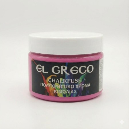 Μπουκάλι 110ml από ροζ πολυχρηστικό χρώμα κιμωλίας Chalk Fuse με μαύρη ετικέτα