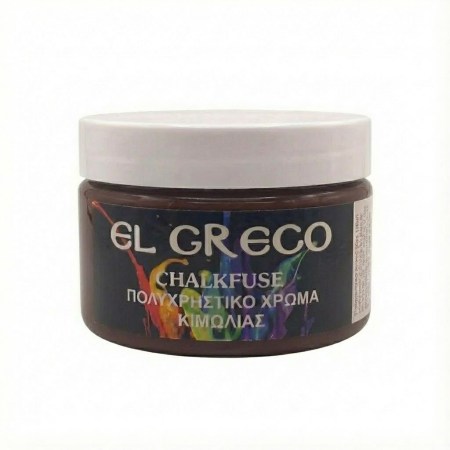 Δοχείο Chalk Fuse πολυχρηστικού χρώματος κιμωλίας Umber Burnt 110ml El Greco με ματ υφή.
