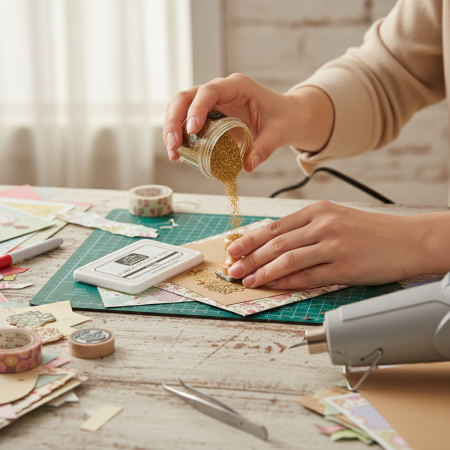 Δοχείο με χρυσή πούδρα ανάγλυφης εκτύπωσης Stamperia 18 γραμμαρίων