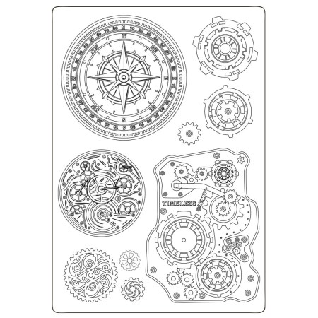 Καλούπι Σιλικόνης Around the world mechanisms A6 - Stamperia