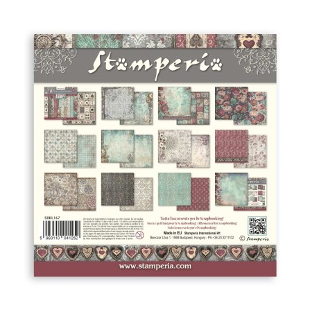 Σετ 10 Χαρτιά Scrapbooking Maxi Background Master of Magic 31x31x0.6cm 190gr Stamperia