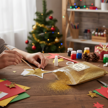 Μεγάλη συσκευασία 1kg Χρυσό Σκούρο glitter για χειροτεχνίες και διακόσμηση.