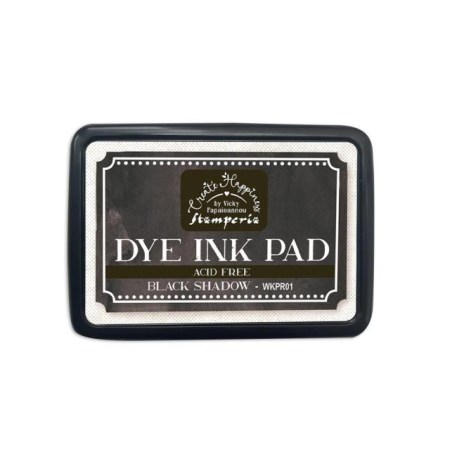 Μαύρο μελάνι σφραγίδων Dye Ink Pad Stamperia Black Shadow, χωρίς οξύ.