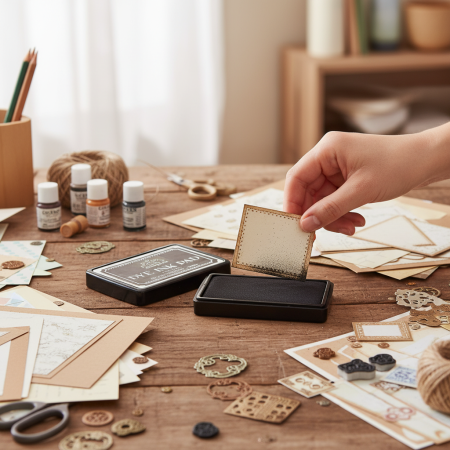 Μαύρο μελάνι σφραγίδων Dye Ink Pad Stamperia Black Shadow, χωρίς οξύ.