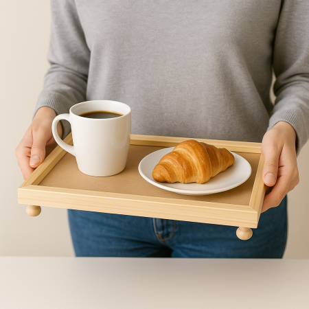 Ξύλινος Δίσκος Καδράκι 36x25.5cm για Decoupage & Κατασκευές