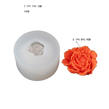 Καλούπι σιλικόνης λουλούδι 7.1x4.1cm για πηλό, σκόνη πορσελάνης, ρητίνη, σαπούνι και Wax Melts.