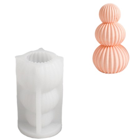 Καλούπι σιλικόνης χριστουγεννιάτικο δεντράκι σαν μπάλα 10.1x5.5cm για πηλό, σκόνη πορσελάνης, ρητίνη, σαπούνι και Wax Melts.