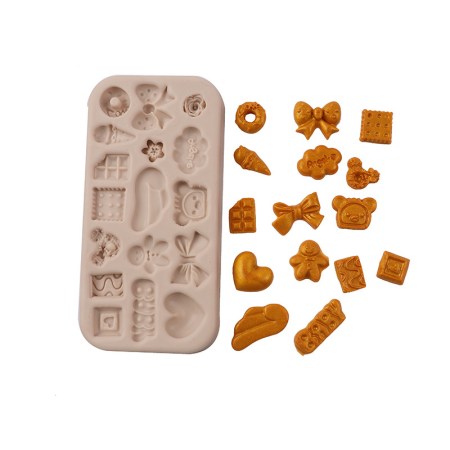 Καλούπι σιλικόνης μωρουδιακά σχέδια 12.3x6cm για πηλό, σκόνη πορσελάνης, ρητίνη και Wax Melts.