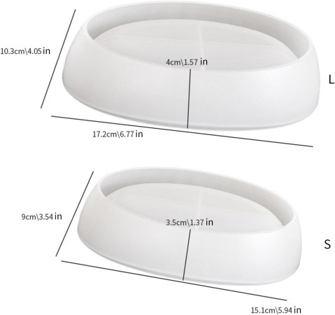 Καλούπι σιλικόνης πιατέλα βαθιά γόνδολα 17.2x10.3x4cm για πηλό, σκόνη πορσελάνης, ρητίνη και Wax Melts.