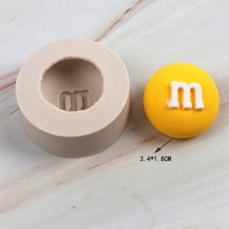 Καλούπι σιλικόνης M&Ms 3.4x1.8cm για πηλό, σκόνη πορσελάνης, ρητίνη, σαπούνι και Wax Melts.