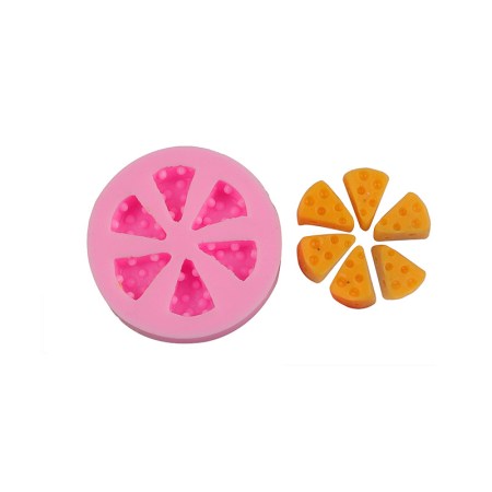 Καλούπι σιλικόνης μικρογραφία πίτας 5.3x5.3cm για πηλό, σκόνη πορσελάνης, ρητίνη, σαπούνι και Wax Melts.