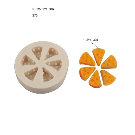 Καλούπι σιλικόνης μικρογραφία πίτας 5.3x5.3cm για πηλό, σκόνη πορσελάνης, ρητίνη, σαπούνι και Wax Melts.