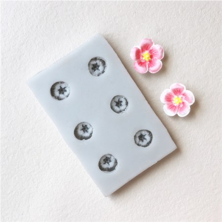 Καλούπι σιλικόνης 6 λουλουδάκια για πηλό, σκόνη πορσελάνης, ρητίνη, σαπούνι και Wax Melts.