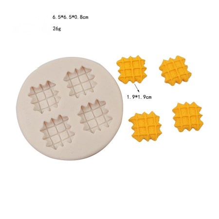 Καλούπι Σιλικόνης | Βαφλάκια Waffles - 6.5x6.5cm