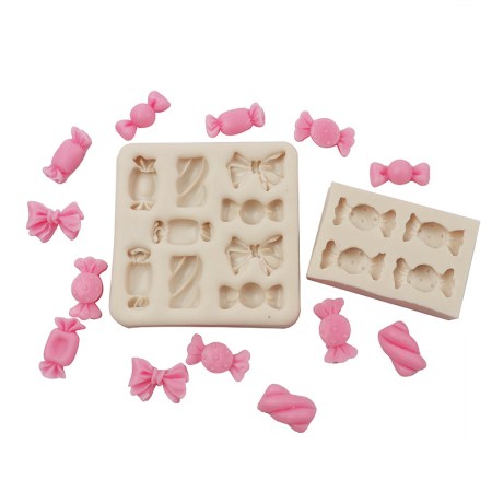 Καλούπι σιλικόνης καραμέλες 7.6x7.1cm για πηλό, σκόνη πορσελάνης, ρητίνη, σαπούνι και Wax Melts.