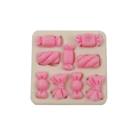 Καλούπι σιλικόνης καραμέλες 7.6x7.1cm για πηλό, σκόνη πορσελάνης, ρητίνη, σαπούνι και Wax Melts.