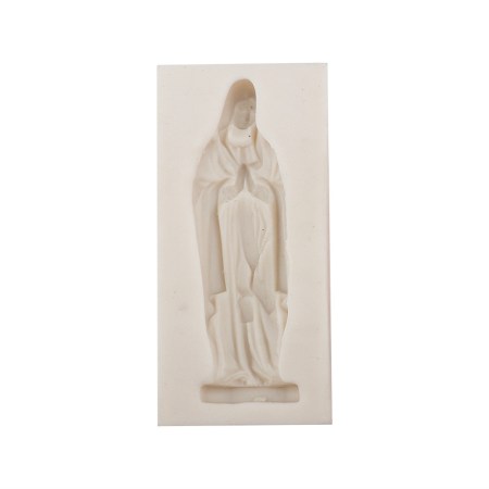 Καλούπι σιλικόνης 8.6x3.9cm αγαλματίδιο Παναγίας για σκόνη πορσελάνης, πηλό, ρητίνη και Wax Melts.