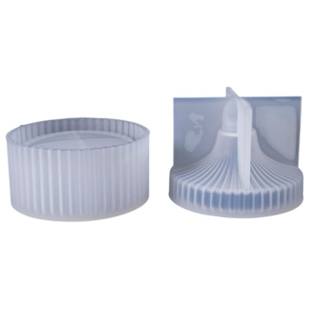 Καλούπι σιλικόνης βάζο ανθοδοχείο με ραβδώσεις 9x8cm για πηλό, σκόνη πορσελάνης, ρητίνη και Wax Melts.