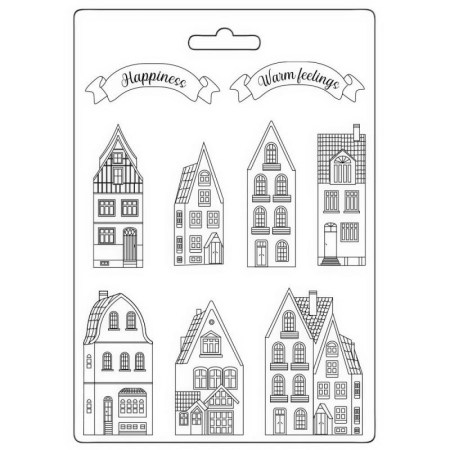 Καλούπι Σιλικόνης Gear up for Christmas Houses A4 - Stamperia