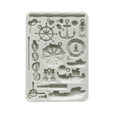 Καλούπι Σιλικόνης Silent Sea Rudders and Boats A5 - Stamperia