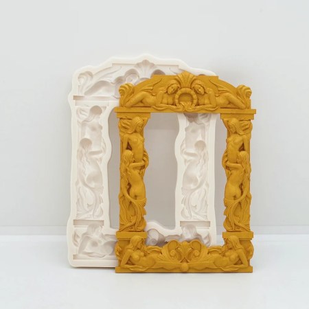 Καλούπι σιλικόνης baroque πόρτα 12.9x9cm για πηλό, ρητίνη, σκόνη πορσελάνης 