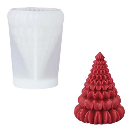 Καλούπι σιλικόνης χριστουγεννιάτικο δεντράκι 10.9x8.3cm για πηλό, σκόνη πορσελάνης, ρητίνη, σαπούνι και Wax Melts.