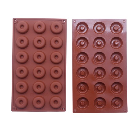 Καλούπι σιλικόνης donuts (ντόνατς) 21x17.1x1.3cm για πηλό, σκόνη πορσελάνης, ρητίνη, σαπούνι και Wax Melts.