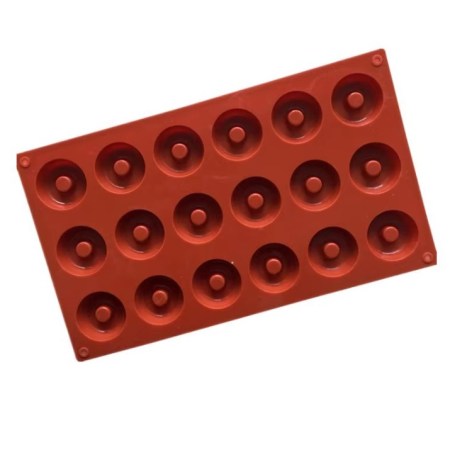 Καλούπι σιλικόνης donuts (ντόνατς) 21x17.1x1.3cm για πηλό, σκόνη πορσελάνης, ρητίνη, σαπούνι και Wax Melts.