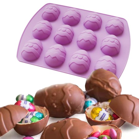 Καλούπι σιλικόνης για πασχαλινά αυγά για πηλό, σκόνη πορσελάνης, ρητίνη, σαπούνι και Wax Melts.
