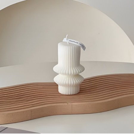 Καλούπι σιλικόνης κερί με ραβδώσεις 12.2x7.8cm για πηλό, σκόνη πορσελάνης, ρητίνη και Wax Melts.