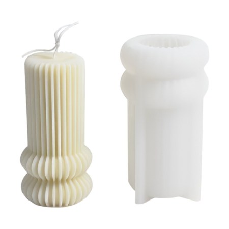 Καλούπι σιλικόνης κερί με ραβδώσεις 13.7x7.8cm για πηλό, σκόνη πορσελάνης, ρητίνη και Wax Melts.