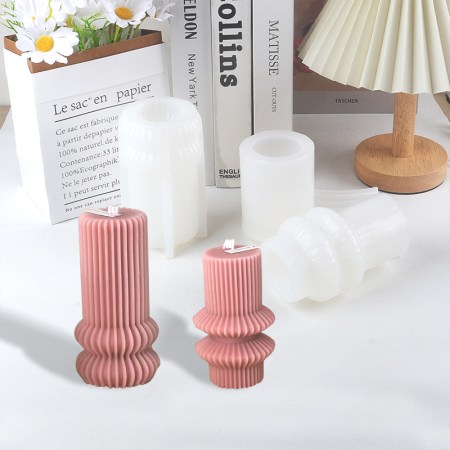 Καλούπι σιλικόνης κερί με ραβδώσεις 12.2x7.8cm για πηλό, σκόνη πορσελάνης, ρητίνη και Wax Melts.