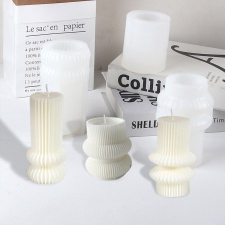 Καλούπι Σιλικόνης | Κερί με Ραβδώσεις - 7x6.8x8.2cm