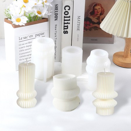 Καλούπι Σιλικόνης | Κερί με Ραβδώσεις - 7x6.8x8.2cm