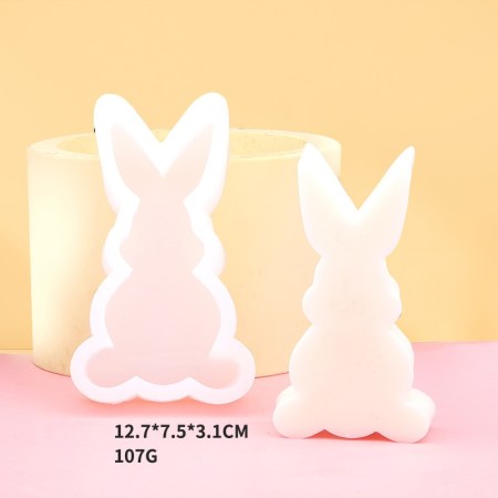 Καλούπι σιλικόνης σετ 4 κουνελάκια 12x8cm για πηλό, σκόνη πορσελάνης, ρητίνη, σαπούνι και Wax Melts.
