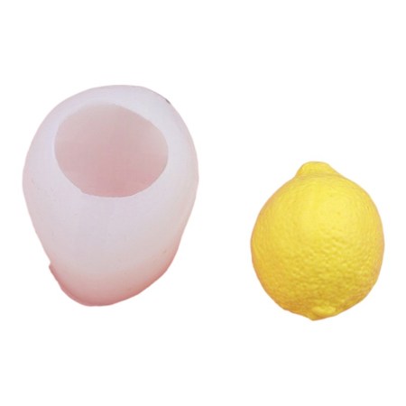 Καλούπι σιλικόνης λεμόνι 8x6.2x5.5cm για πηλό, σκόνη πορσελάνης, ρητίνη, σαπούνι και Wax Melts.