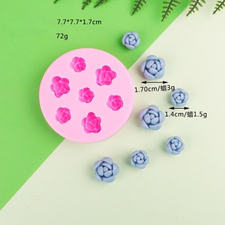 Καλούπι σιλικόνης λουλουδάκια 7.7x7.7x1.7cm για πηλό, σκόνη πορσελάνης, ρητίνη, σαπούνι και Wax Melts.