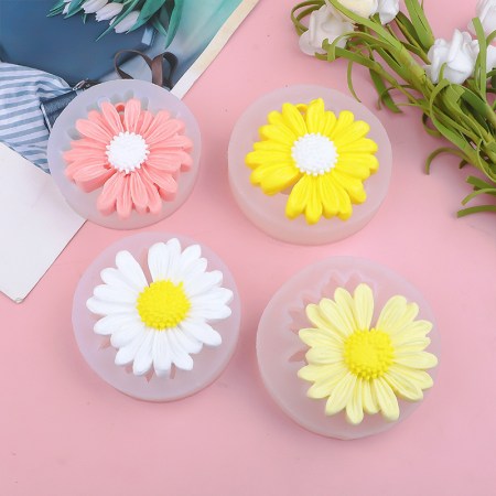 Καλούπι σιλικόνης μαργαρίτα 6.8x6.8x1.8cm για πηλό, σκόνη πορσελάνης, ρητίνη, σαπούνι και Wax Melts.