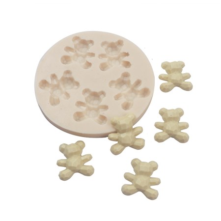 Καλούπι σιλικόνης μικρά αρκουδάκια για πηλό, σκόνη πορσελάνης, ρητίνη, σαπούνι και Wax Melts.