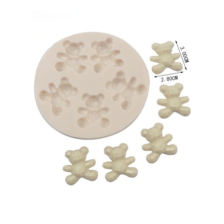 Καλούπι σιλικόνης μικρά αρκουδάκια για πηλό, σκόνη πορσελάνης, ρητίνη, σαπούνι και Wax Melts.